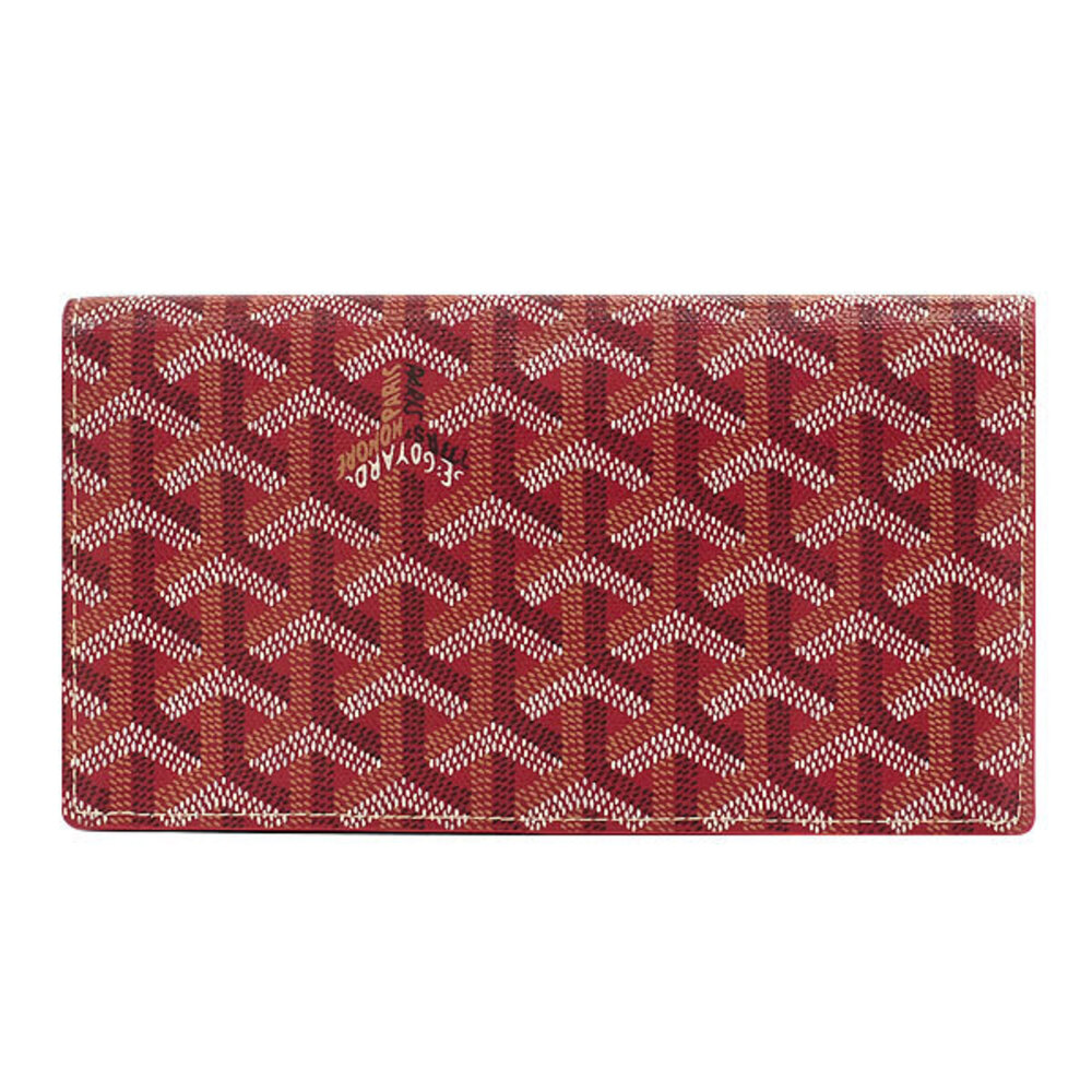 GOYARD Herringbone Long Wallet Leather Red - Picture 2 of 9